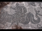 06294 ostia - regio iii - insula viii - terme marittime (iii,viii,2) - raum e - mosaik - neride auf einem hippocamp - suedwestseite - 2019.jpg